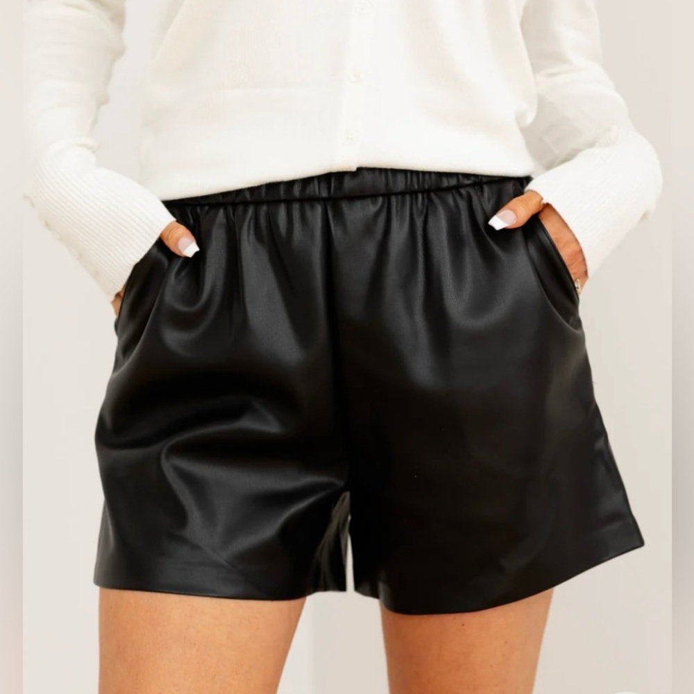 Z Supply faux leather shorts